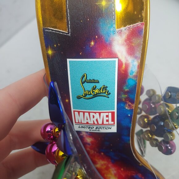 Christian Louboutin Marvel Imperious Rex Gold Jewel Sandal - Picture 6 of 14